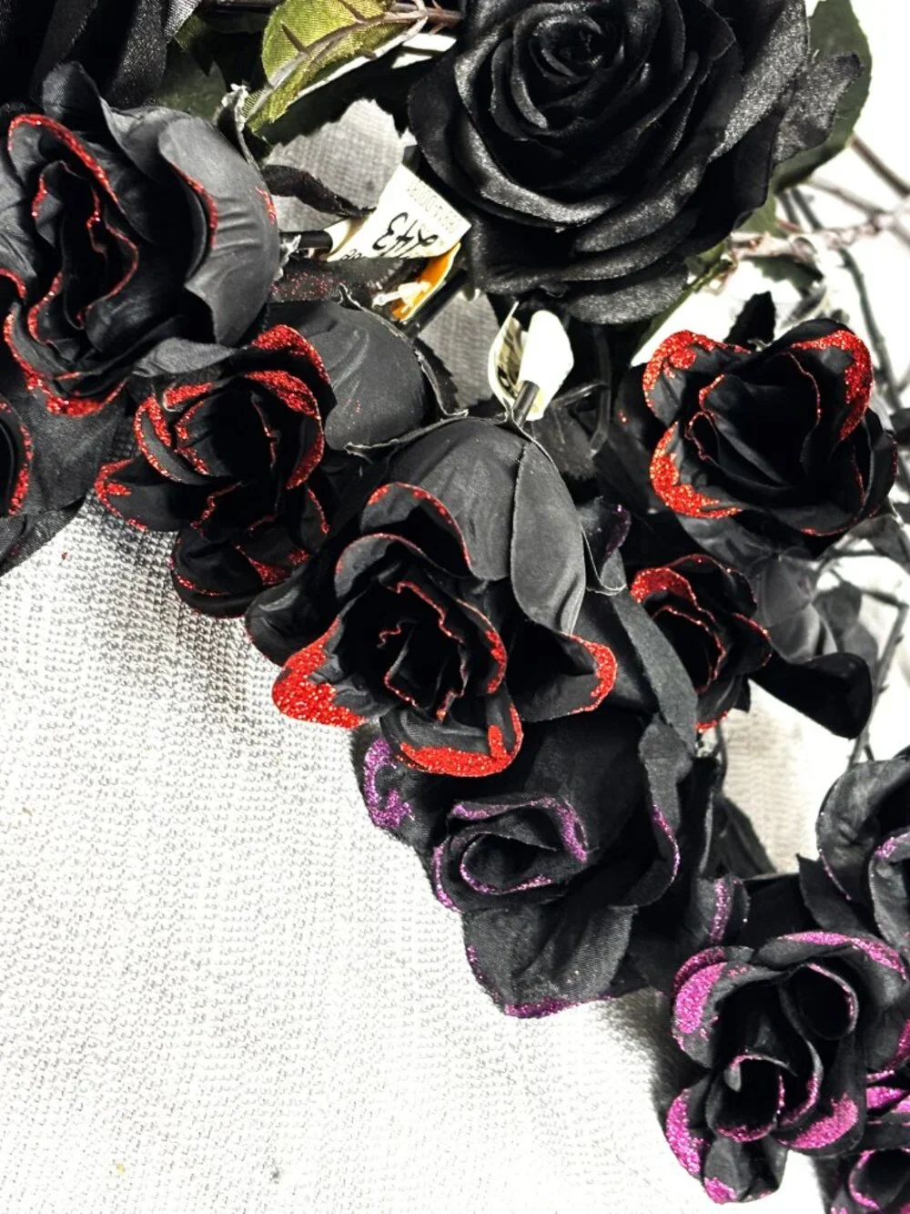Black Silk Stem Roses Assortment – quantity 17 NWT
